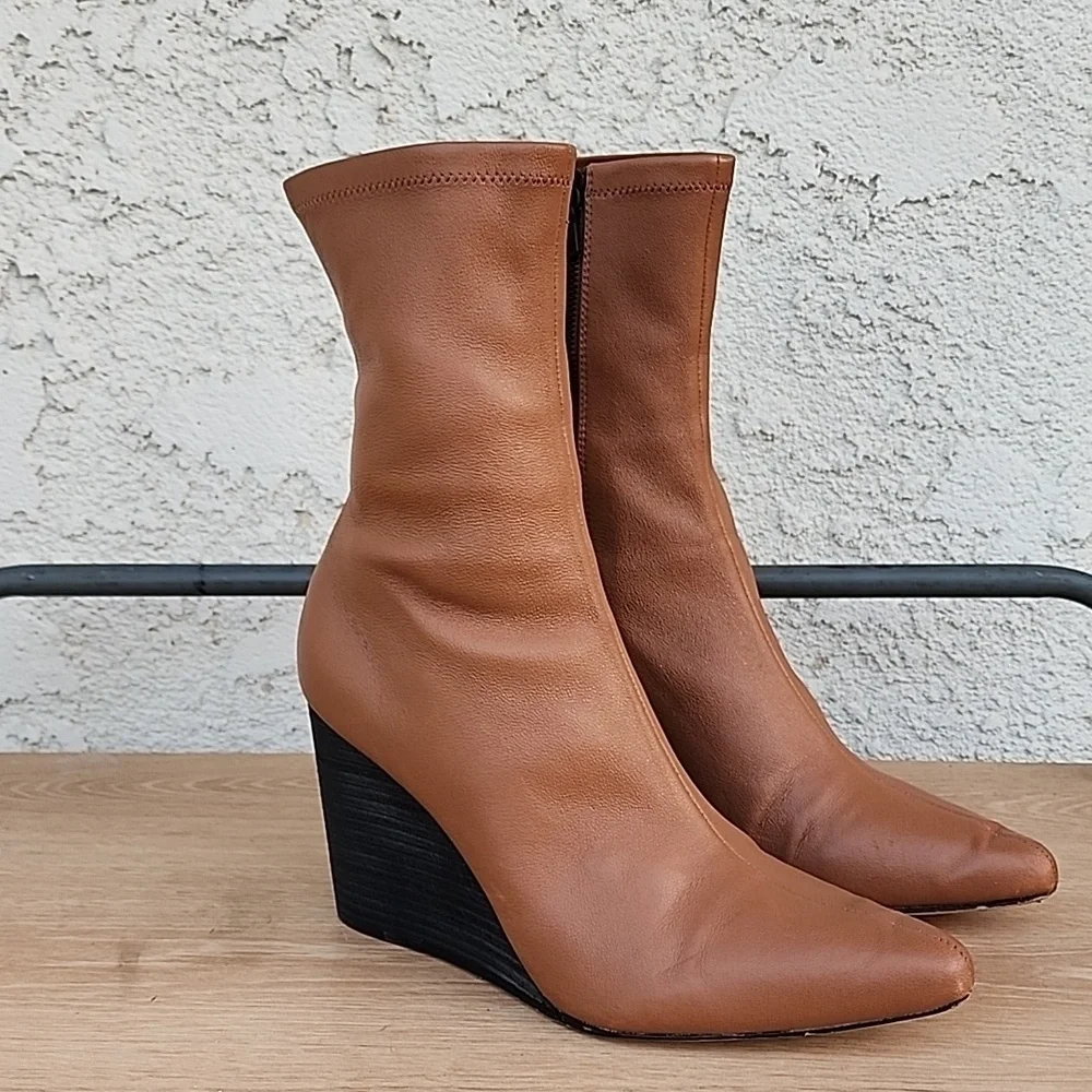 Rag & Bone Phoenix Wedge Boot in Tobacco Size EU 39.5 US 8.5